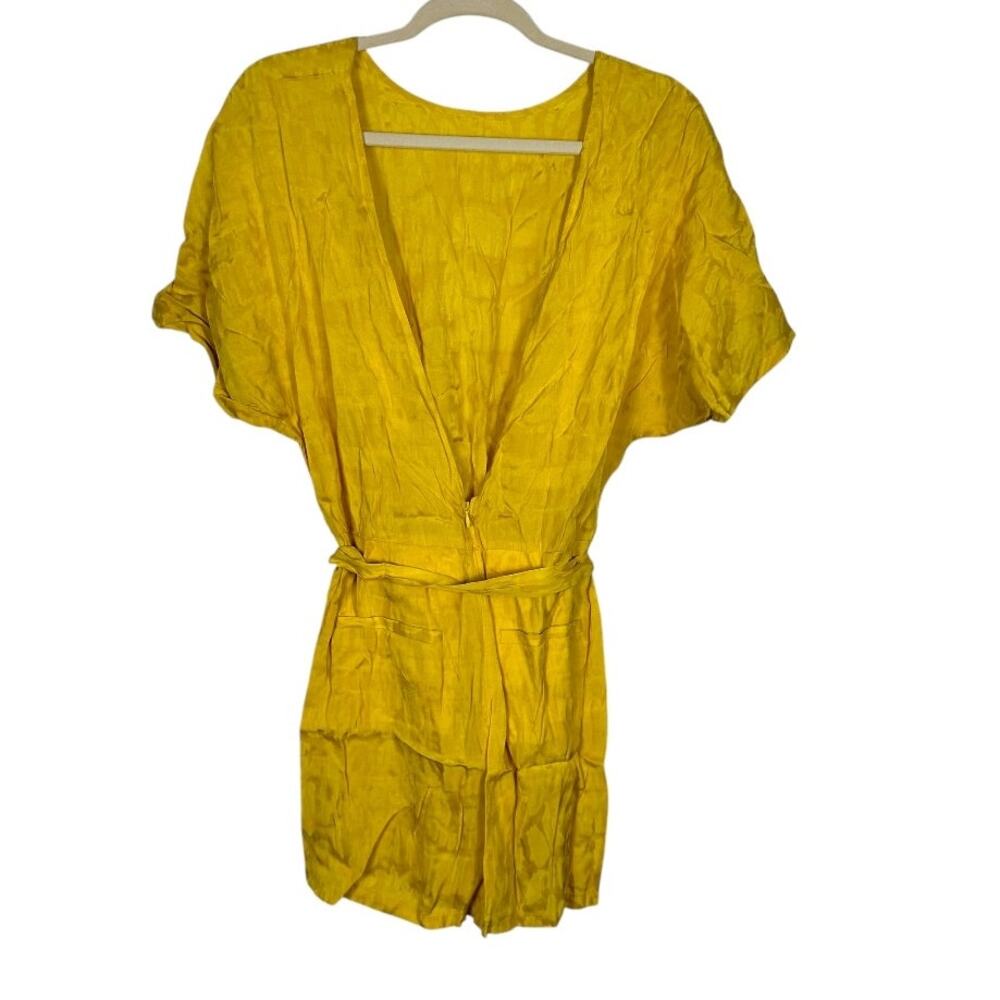 Anthropologie See U Soon Golden Yellow Romper Small